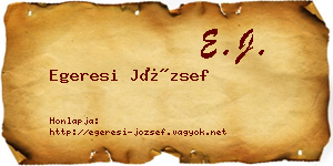 Egeresi József névjegykártya